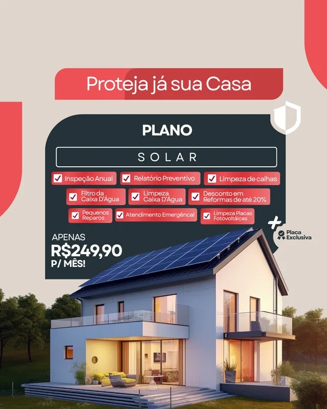 Arte do plano Telhado Fiel Solar
